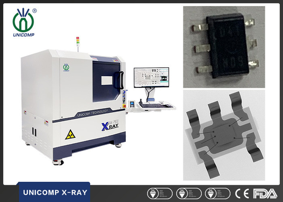 Unicomp 5um 90KV X Ray dengan tampilan miring FPD untuk pemeriksaan penyapuan ikatan kawat Semicon IC