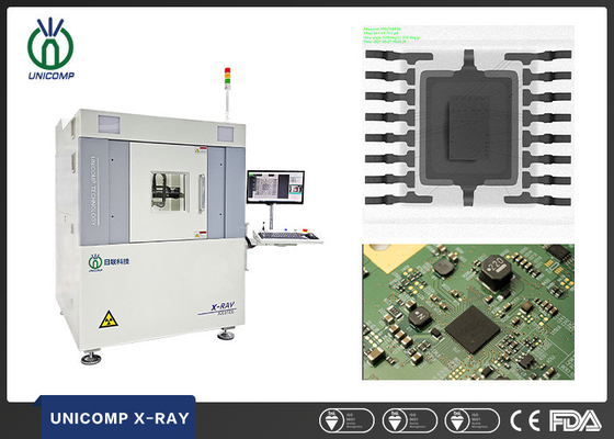 Unicomp offline penetrasi tinggi microfocus 130kV mesin Xray AX9100 untuk SMT PCBA CPU IC solder pemeriksaan kualitas