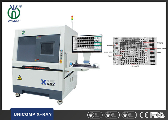 Unicomp AX8200MAX 5um microfocus mesin X-Ray untuk EMS Otomotif PCBA BGA QFN CSP cacat solder Inspeksi