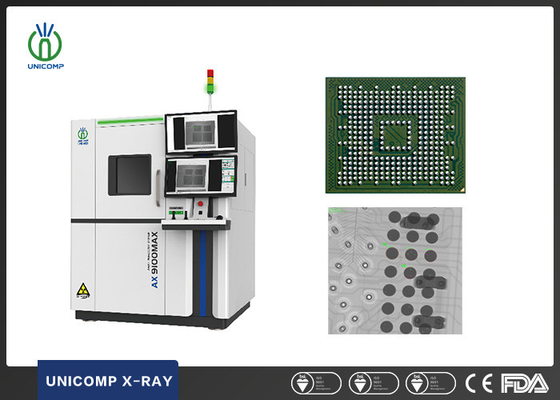 Papan Elektronik Mesin X-ray 2D &amp; 2.5D AX9100MAX Dengan Tabel Rotasi 360 derajat Untuk BGA&amp;PCB