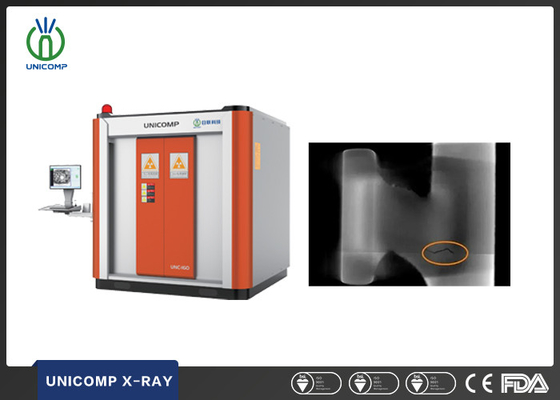 UNC160 Mesin inspeksi NDT sinar-X untuk bagian casting 480w Light Tube Power Services