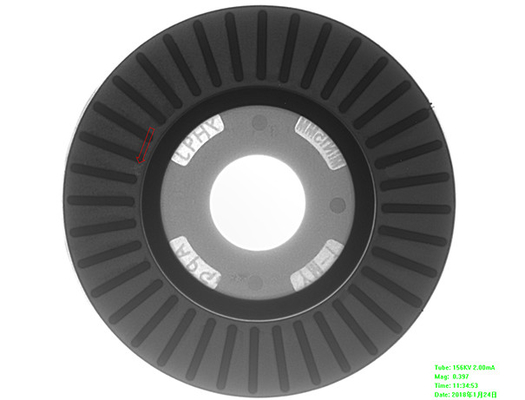 Menemukan Kecacatan Internal di Brake Pad Dengan Unicomp UNC160 X-Ray Peralatan