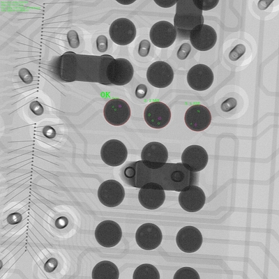 SMT PCB X-Ray Machine Unicomp AX9100MAX Resolusi Tinggi Mikron Fokus Spot Ukuran untuk BGA Voids dan Solder Paste Inspection