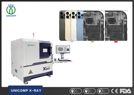 SMT PCB Mesin Sinar X Resolusi Tinggi Mikron Fokus Titik Ukuran Unicomp AX7900 Untuk Telepon Seluler Dalam Kualitas Dan Rontok Pemeriksaan