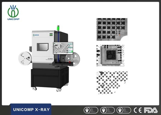 PCBA Micro Focus Desktop X Ray Mesin FPD Intensifier, 48mm X 54mm X-Ray Coverage