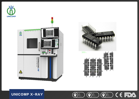 Inspeksi otomatis CNC yang dapat diprogram Mesin sinar-X elektronik AX9100MAX dengan sudut miring 60 ° untuk pengukuran kelengkungan IC