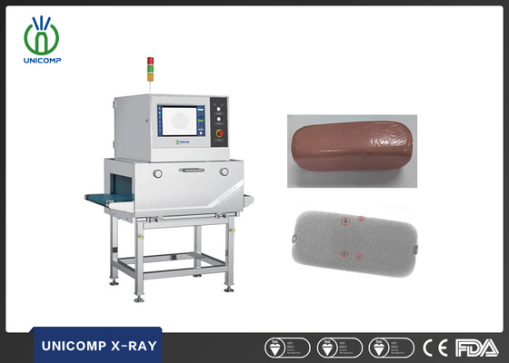10-40m/min Sistem Inspeksi Sinar X Untuk Deteksi Bahan Asing Dalam Salami/Sosej