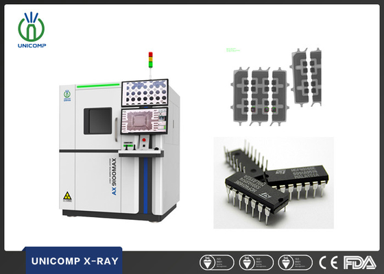 Mesin X-ray PCB dengan perbesaran tinggi Unicomp AX9100MAX untuk pemeriksaan kabel ikatan komponen IC elektronik