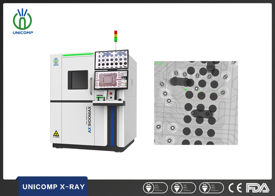 130KV Micron Focus Spot Size Tube X-Ray Machine Unicomp AX9100 Model yang Diperbarui AX9100MAX Dengan Komputer Dual Untuk Pemeriksaan PCB&BGA