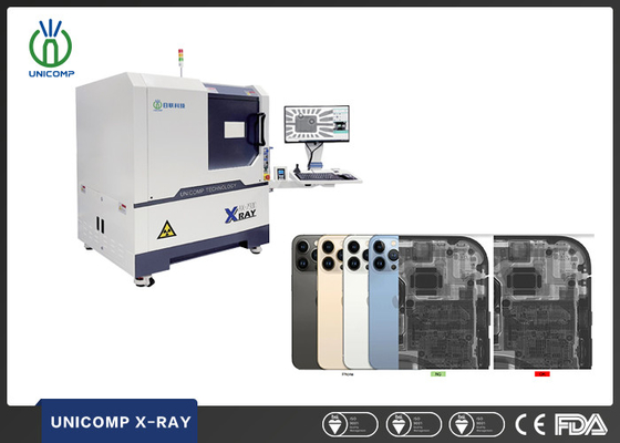 CNC Programmable Automatic Inspection Elektronika Mesin X-Ray Unicomp AX7900 Dengan Sudut Kecil 60° Untuk Pemeriksaan Telepon yang Digunakan