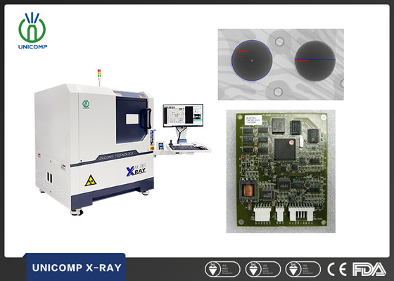 90kv X Ray Machine High Resolution Unicomp AX7900 Dengan 5um Tube Untuk BGA Bonding Wires Curvature Testing
