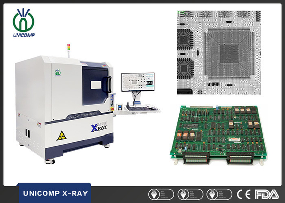 PCBA BGA LED QFN X Ray Scanning Machine Unicomp AX7900 Untuk Semikonduktor