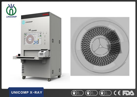 Unicomp SMD Chip Counter X Ray quad reel dan baki JEDEC dengan algoritme AI dinamis dan dukungan Cloud