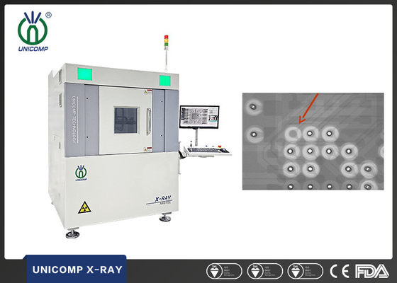 Cina X-ray mesin manfuacturer Unicomp microfocus 130kV X-ray AX9100 dengan 2.5D FPD tampilan miring untuk PCBA IC BGA PTH